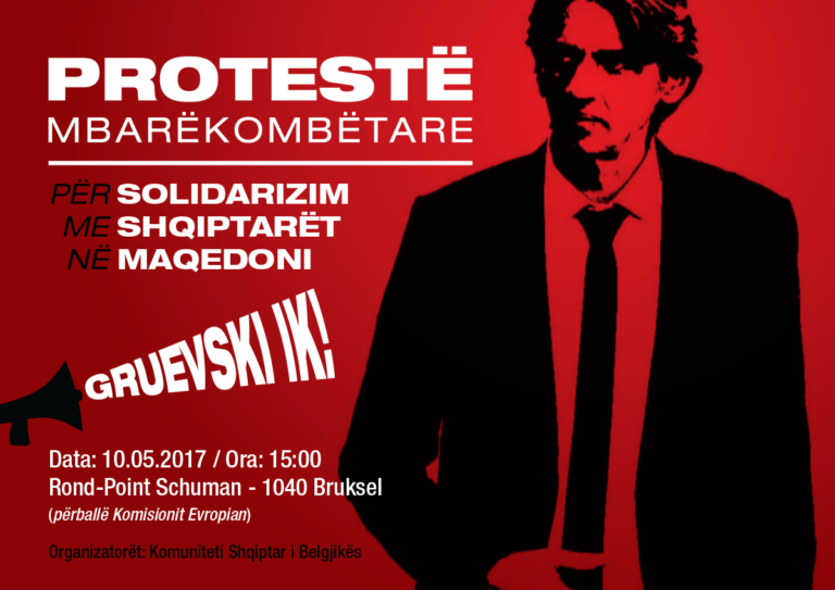 Komuniteti shqiptar i Belgjikës, protestë mbarëkombëtare me thirrjen “Gruevski ik”