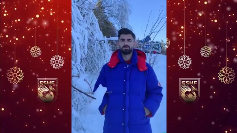 Kartolina e kombëtares për Vitin e Ri, ja urimet e lojtarëve dhe Rejës (VIDEO)