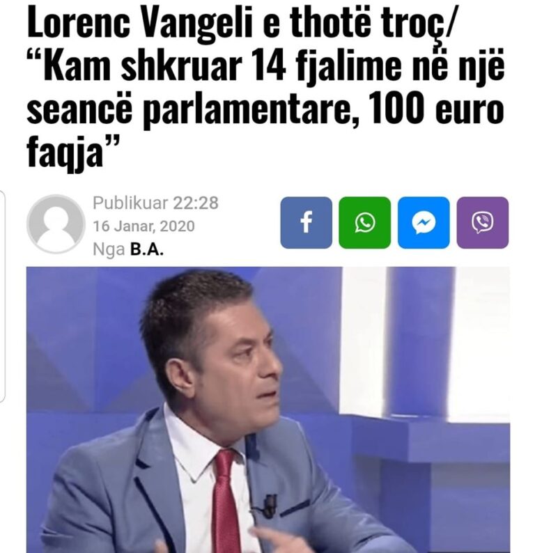 Ylli Dylgjeri: Lorenc, evazion fiskal + KÇ…