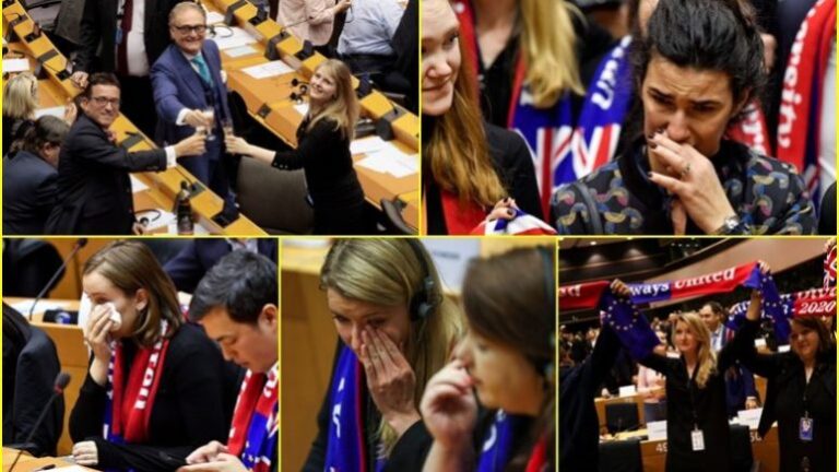 Parlamenti Europian miraton marrëveshjen për Brexit, emocione në seancë, lot dhe gëzim (Foto+Video)