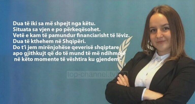 Në panik nga virusi, studentja shqiptare: Ndihmë! Më largoni prej këndej sa më shpejt