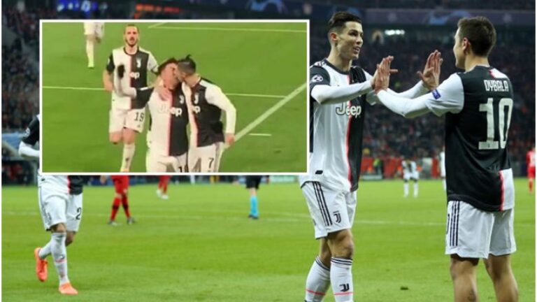 Pamjet bëhen virale, Ronaldo puth në buzë Dybalan (VIDEO)