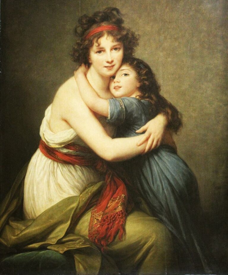 Gjenitë e pikturës/ Piktorja Madame Le Brun me vajzën, Elizameth