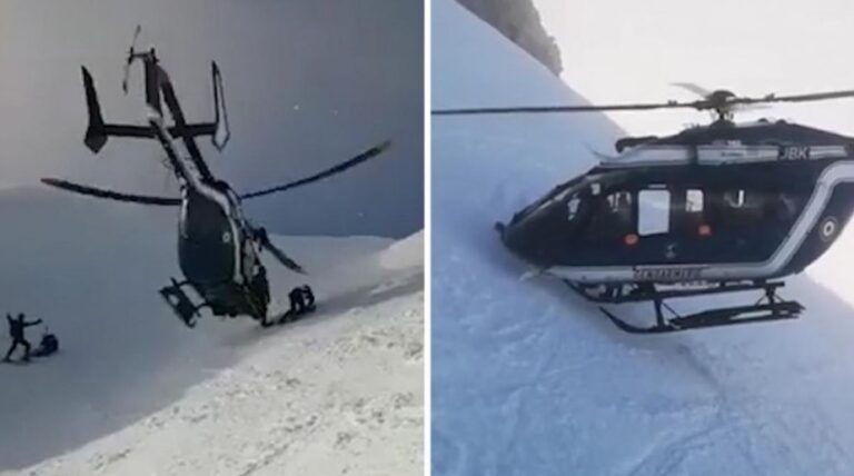Video/ Shikoni manovrën e rrezikshme të helikopterit gjatë një operacioni shpëtimi
