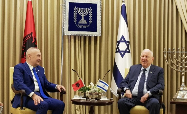 Kreu i shtetit, Ilir Meta pritet nga presidenti izraelit, Reuven Rivlin