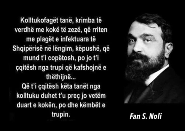 “Kolltukofagë kafshojnë e thëthijnë Shqipërinë” Fjalimi i Fan Nolit i 1924, tingëllon njësoj aktual edhe sot