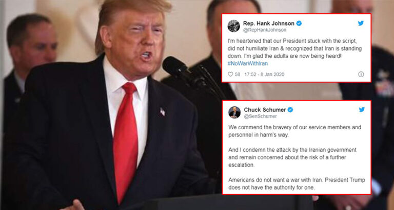 Fjalimi i Trump për konfliktin me Iranin, demokratët mbështesin vendimet e tij