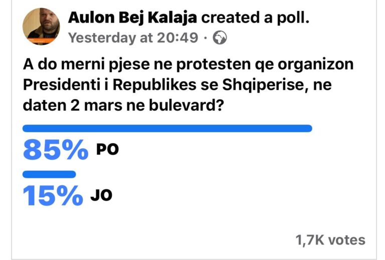 Sondazhi/ 85 % e qytetarëve të pyetur do marrin pjesë në tubimin e 2 marsit