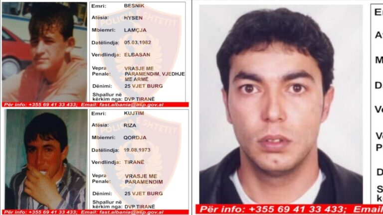 Tre vrasësit në listën e më të kërkuarve. Policia po i kërkon në “qiell e tokë” (FOTO)