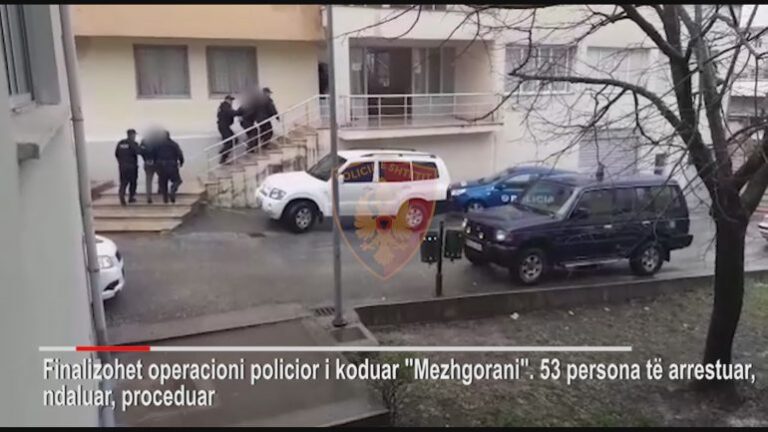 Publikohen pamjet e operacionit “Mezhgorani” me 53 të arrestuar/ Ja momenti kur të arrestuarit futen në Komisariat (Video)
