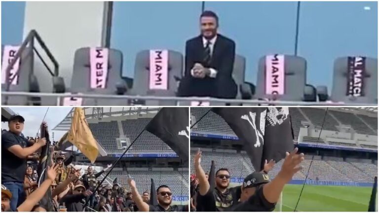 VIDEO | Beckham i vetëm në tribunë, tifozët rivalë “tallen” keq me anglezin