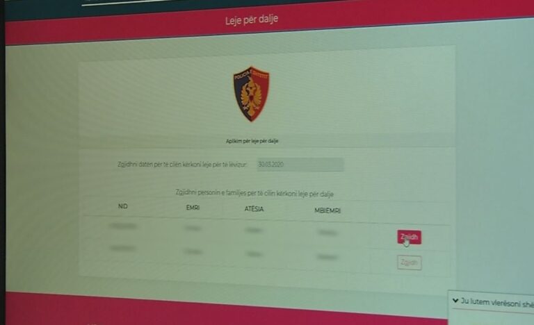 Shtetrrethimi: Ju tregojmë si të aplikoni për lejen e daljes e-albania dhe me sms