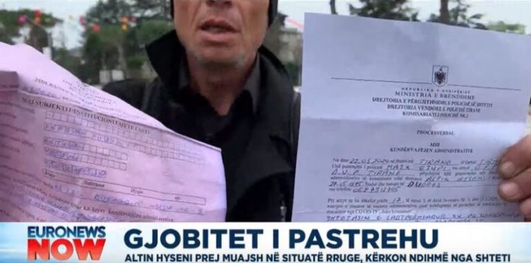 Çudia shqiptare! I pastrehu gjobitet brenda 12 orëve dy herë nga Policia