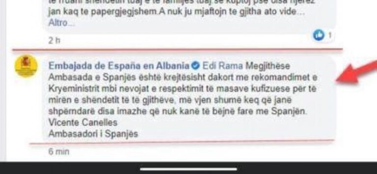 Ambasadori spanjoll: Pamjet e Ramës s’kanë të bëjnë me Spanjën