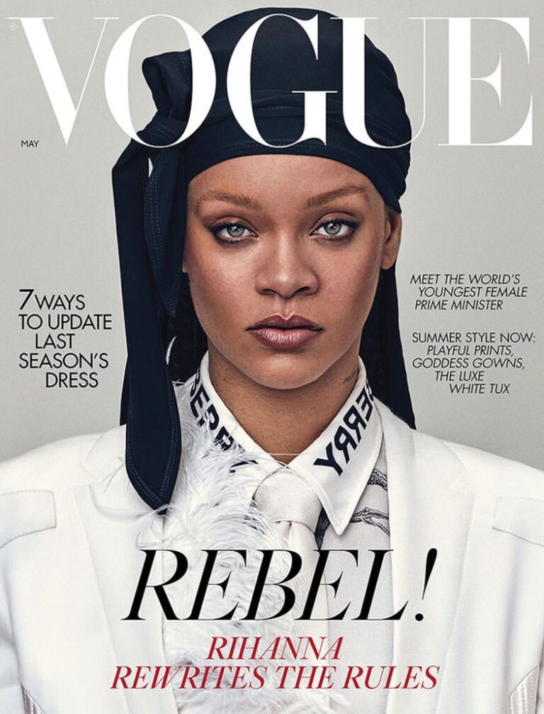 Rihanna bën histori në kopertinën e ”British Vogue”