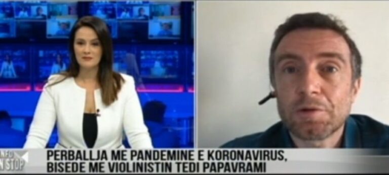 Koronavirusi, flet violinisti Tedi Papavrami: Më duket një katastrofe e madhe, e shoh dhe në ëndërr