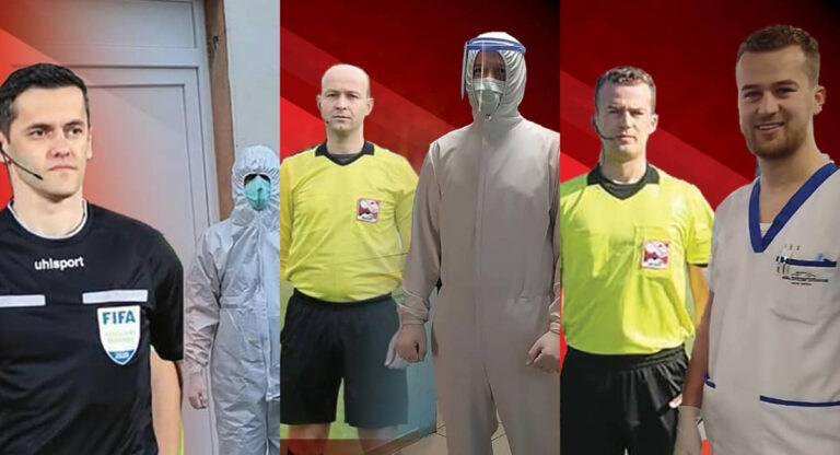 Nga fusha në spital për të luftuar Covid-19, FSHF krenohet me 3 arbitrat