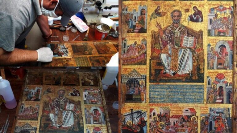 Restaurohet ikona e “Shën Nikolla”, një prej objekteve të çmueshëm të Muzeut “Onufri”