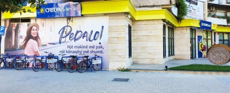Banka Credins lançon projektin: “Pedalo! Një makinë më pak, një kënaqësi më shumë”!