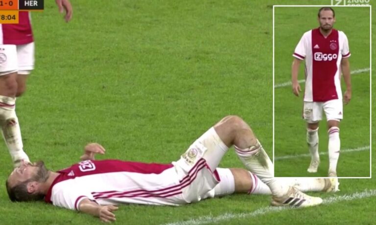 Momente frike te Ajax, Blind rrëzohet në tokë pas problemeve në zemër