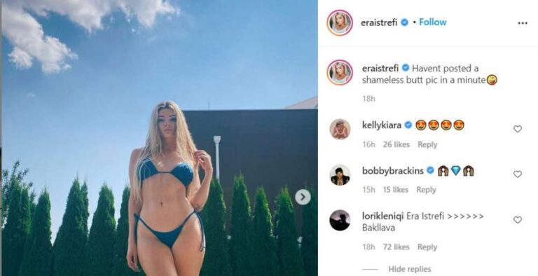 Era Istrefi foto me bikini, elegante dhe në super formë për ndjekësit në Instagram