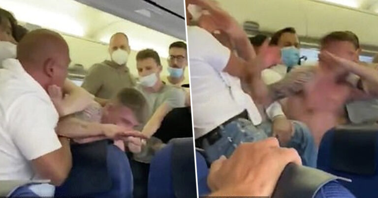 Pa maskë në avion, pasagjerët i japin një ”mësim të mirë” (VIDEO)