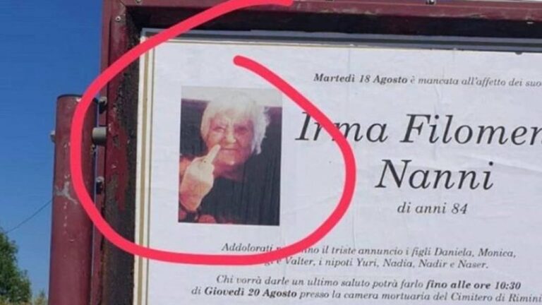 Fotoja e pazakontë në njoftimin e vdekjes bën xhiron e rrjetit