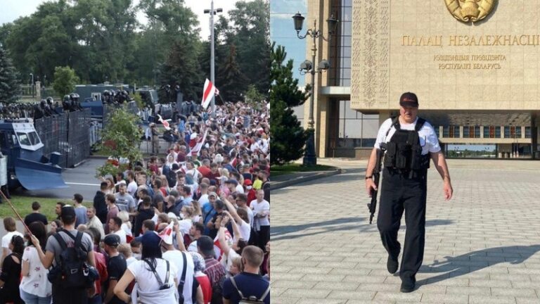 Protesta në Bjellorusi, Lukashenko merr automatikun, shfaqet sërish me jelek anti-plumb dhe armë