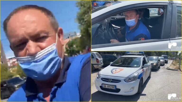 “Mos më prek”/ Qytetari zihet keq me efektivët në rrugë: Mbaje se ia rregulloj unë…(VIDEO)