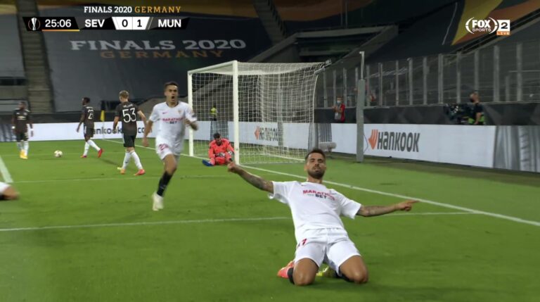 Mbrojtja e United në “gjumë”, Sevilla barazon gjysmëfinalen (VIDEO)