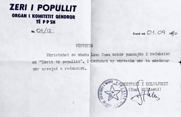 Luan Rama: 30 vjet prej ditës së parë…