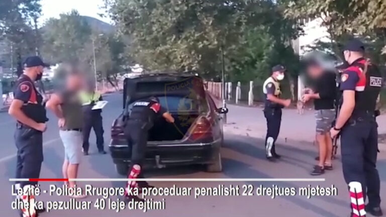 Pa leje drejtimi, 14 drejtues mjetesh u arrestuan gjatë fundjavës në Lezhë