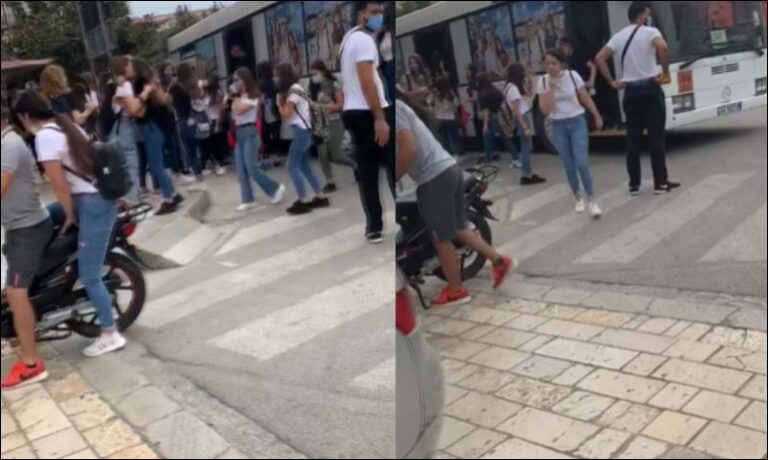 VIDEO/ PD publikon pamjet nga Shijaku: Në një ndërtesë bëjnë mësim 3 shkolla. Distancimi social dhe siguria e nxënësve mision i pamundur