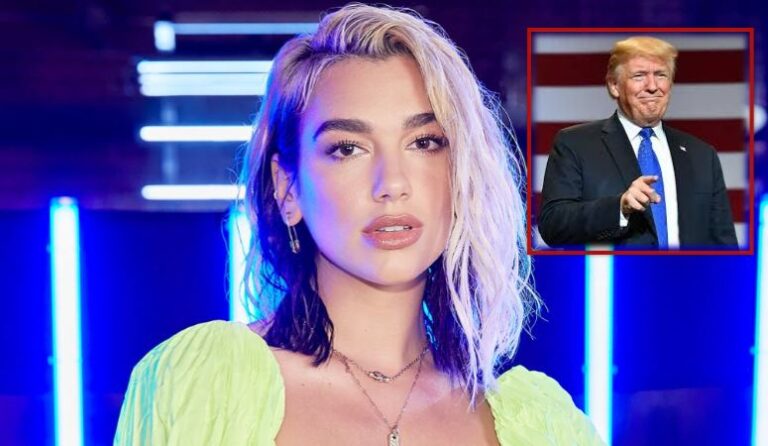 Dua Lipa ironizon Donald Trump