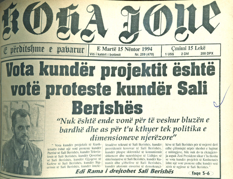 Lexoni se ç’shkruante Edi Rama me 15 Nëntor 1994 në KOHA JONE. Një shkrim brilant, por për dreq, Edi i asaj kohe ka përshkruar Ramën e sotëm në pushtet