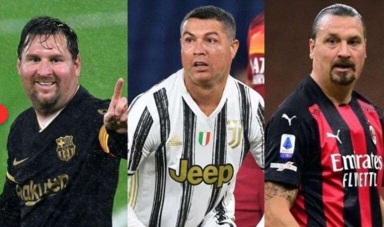 FOTO/ Nga Messi te Ronaldo, si do të dukeshin yjet e futbollit me disa kile më shumë