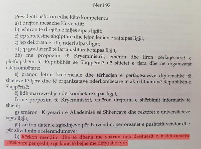 Video editorial i “Koha Jonë”: Kompetenti i Surrelit nuk njeh Kushtetutën
