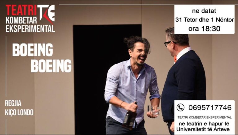 Komedia magjike “Boeing Boeing”, këtë fundjavë në Teatrin Veror të Universitetit të Arteve