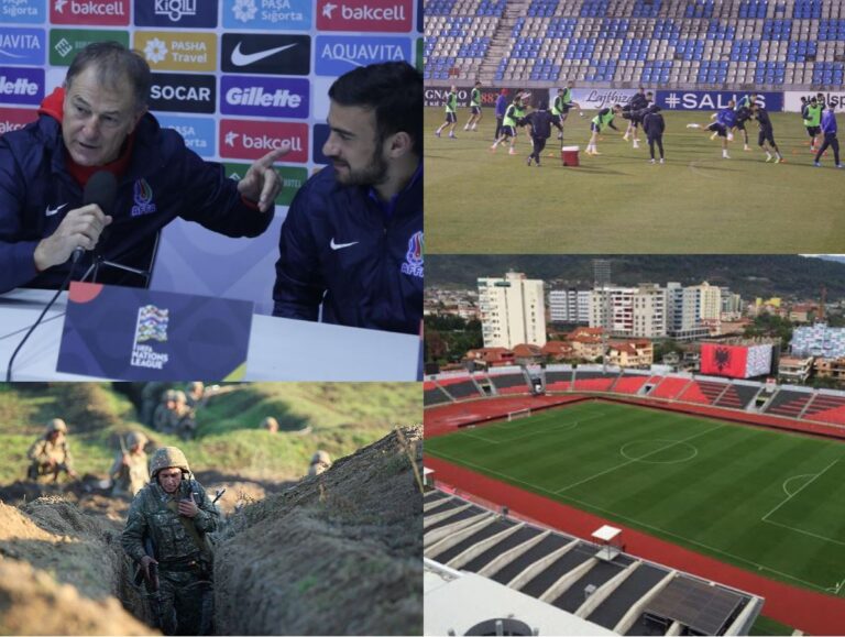 FOTO/ Lufta me Armeninë, De Biasi sjell Azerbajxhanin në Shqipëri