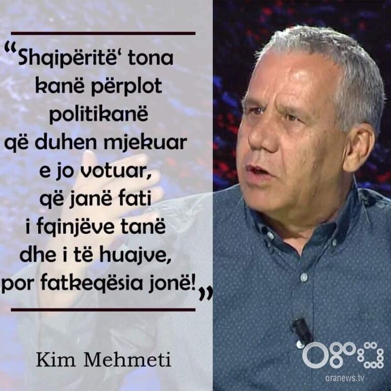 Shkrimtari i njohur Kim Mehmeti: Shqipëritë tona kanë plotë politikanë që duhen mjekuar dhe jo votuar