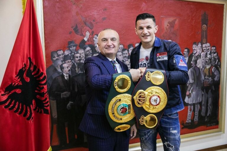 Presidenti Meta takon kompionin e boksit, Robin Krasniqi: Krenar për ty!