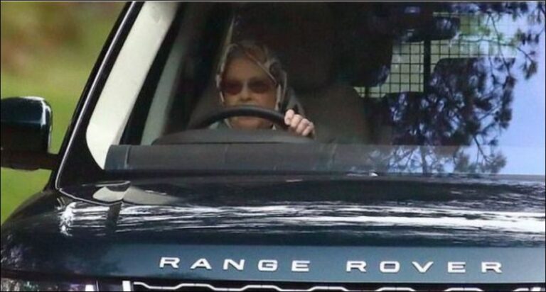 Plot 94-vjeçe, mbretëresha Elizabeth II fotografohet duke drejtuar “Range Rover-in”