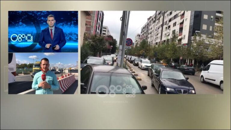 Kaos në Tiranë/ Devijimi i qarkullimit nga sheshi “Shqiponja” rëndon trafikun