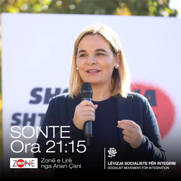 Monika Kryemadhi, sonte tek ”Zonë e Lirë”