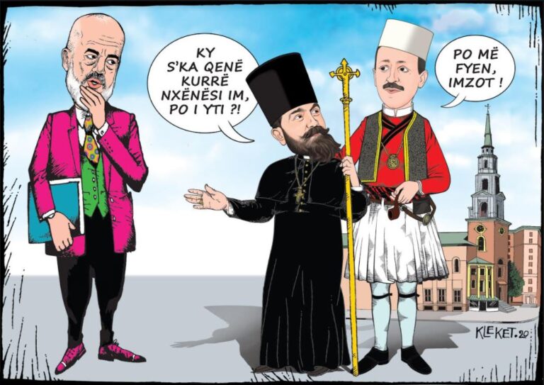 Karikatura/Noli dhe Konica korrigjojnë Ramën
