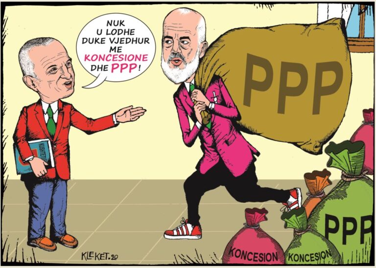 Karikatura e ditës: Nuk u lodhe duke vjedhur me koncesione dhe PPP?