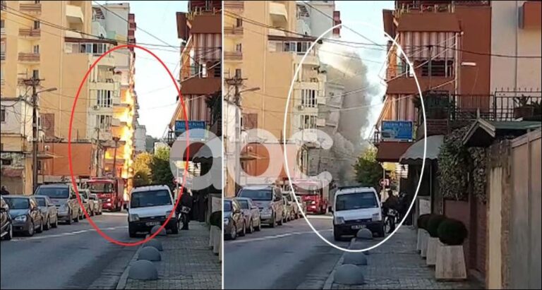 Zjarr dhe tym, hidhet në erë pallati në Durrës: Dëme në ndërtesat përreth