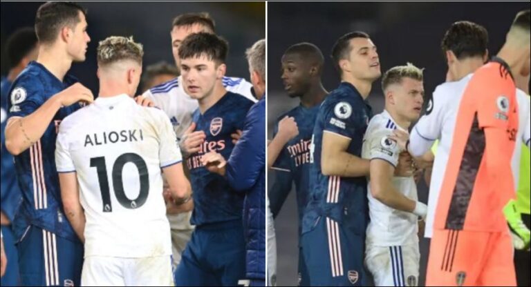 VIDEO/ “Mos e prek shqiptarin tim”, Xhaka shtyn shokun dhe eviton përplasjen