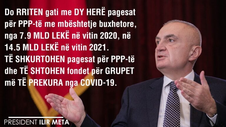 Presidenti Meta: Buxheti po shkon për PPP-të, të shkurtohen pagesat për koncesionet e qeverisë