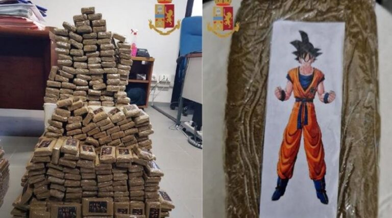 Foto/ Kapen 275 kg drogë me stampën “Dragon Ball” në Itali, pranga 3 trafikantëve shqiptarë në momentin e shkëmbimit të mallit